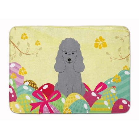 Carolines Treasures Easter Eggs Poodle Silver Machine Washable Memory Foam Mat BB6068RUG